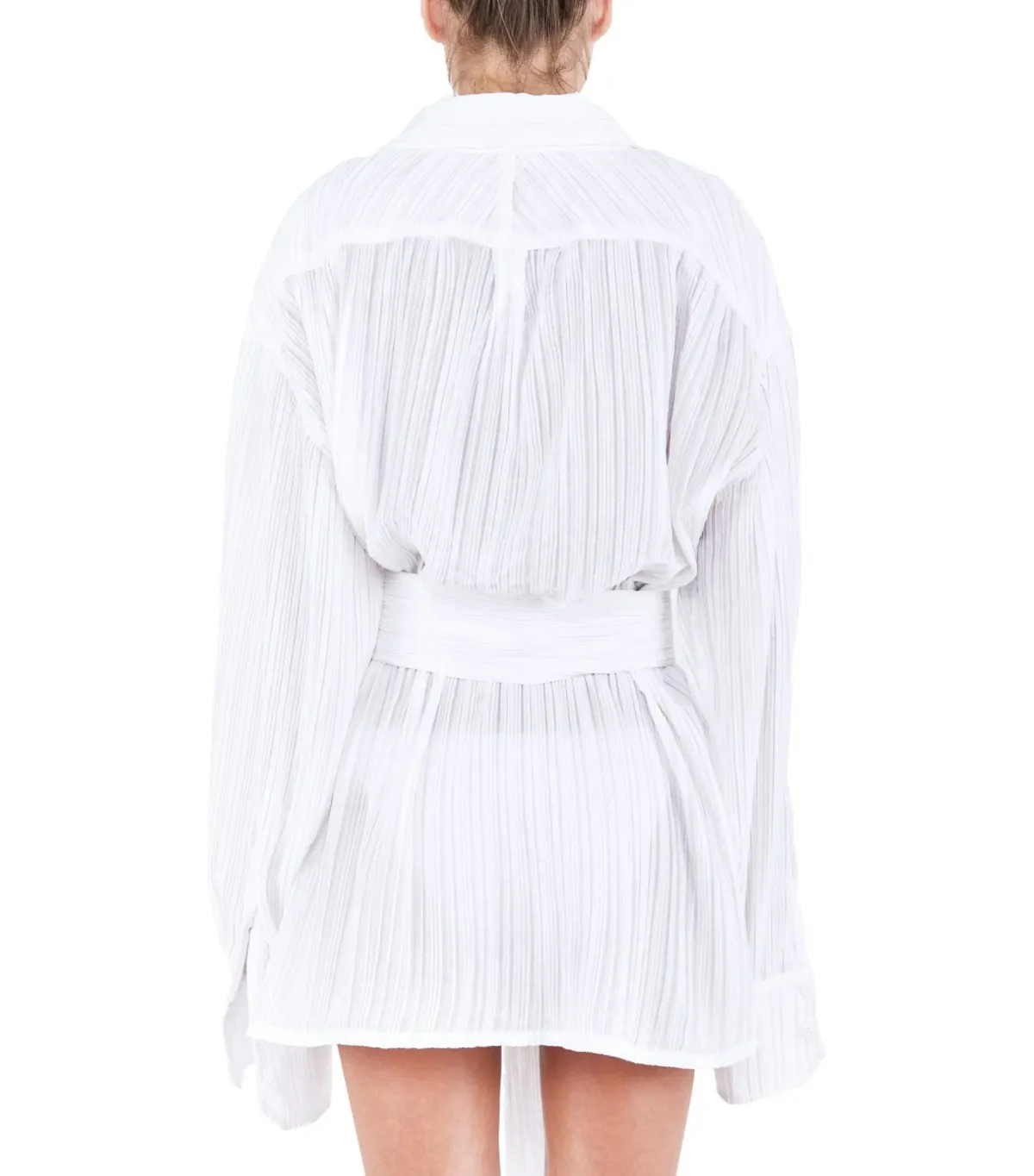 BAMBA SWIM Titan Shirt Dress in White Size S / AU 8  - Image 7