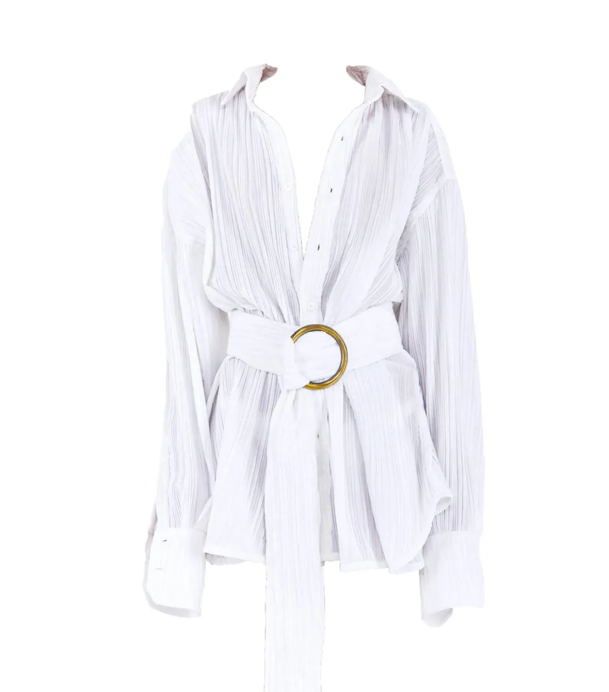 BAMBA SWIM Titan Shirt Dress in White Size S / AU 8  - Image 8