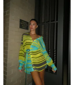 Bamba Swim Titan Shirt Dress in Reef Size S / AU 8 for rent on The Volte - image 2