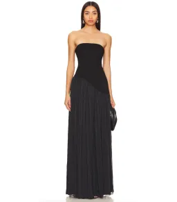 Lovers + Friends Alice Strapless Gown Black Size S / AU 8 for rent on The Volte - image 1