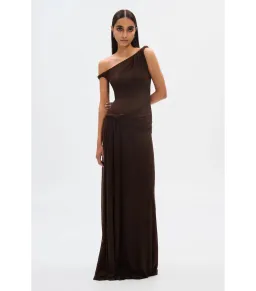 Misha The Sisal Mesh Dress in Espresso Size S / AU 8-10 for rent on The Volte - image 3