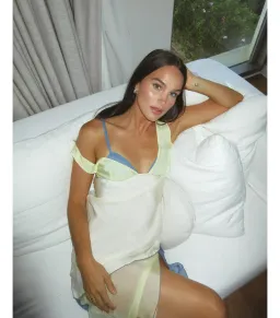 Sir The Label Thames Splice Midi Dress Ecru Multi Size 3 / AU 12   for rent on The Volte - image 6