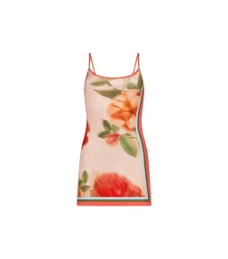 With Harper Lu Mini Slip Dress Peach Floral Size XS / AU 6 for rent on The Volte - image 5