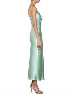 Shona Joy Jefferson Ruched Bias Midi Dress in Mint Size 10 for rent on The Volte - image 4