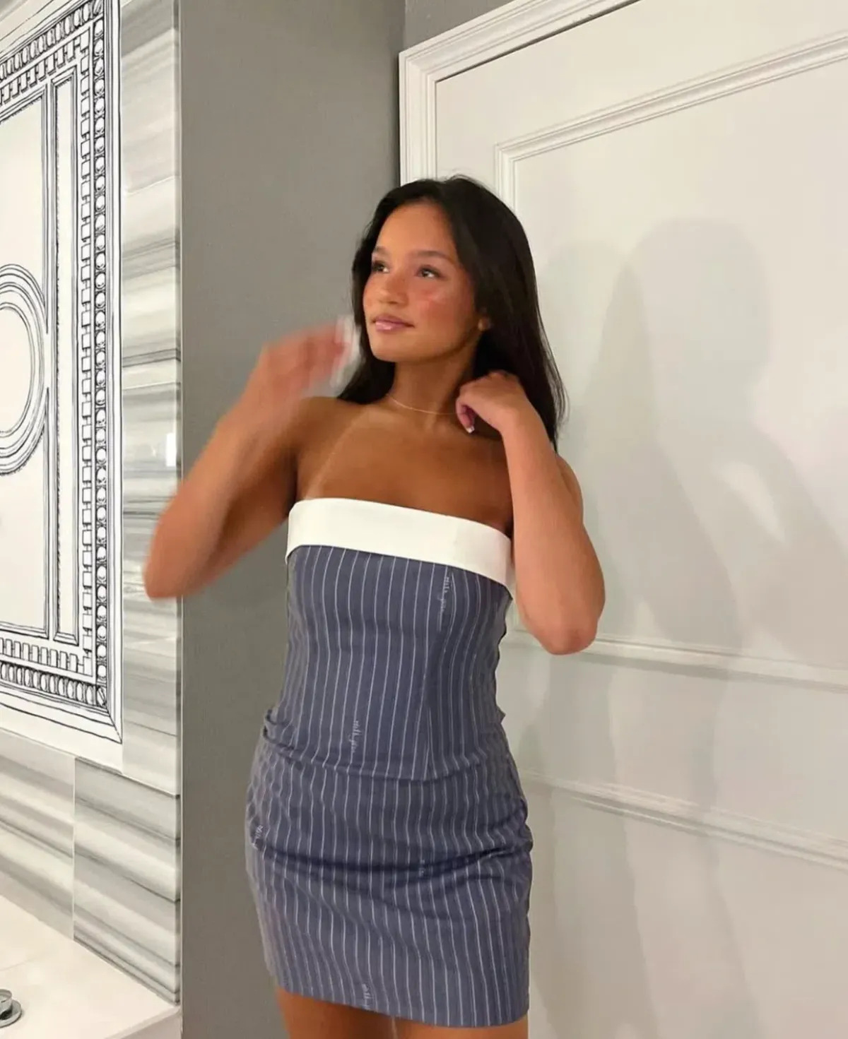 With Jean Chloe Corset Mini Dress in Pin Me Size S / AU 8 - Image 2