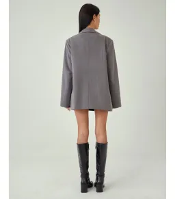 Motel Rocks Maiwa Blazer Size XS / AU 8 and Ima Mini Skirt Size M / AU 12 Set in Charcoal for rent on The Volte - image 4