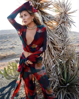 Rat & Boa Roma Gemini Blouse Size S & Roma Trousers Set Multi Size M/Au 8  for rent on The Volte - image 3