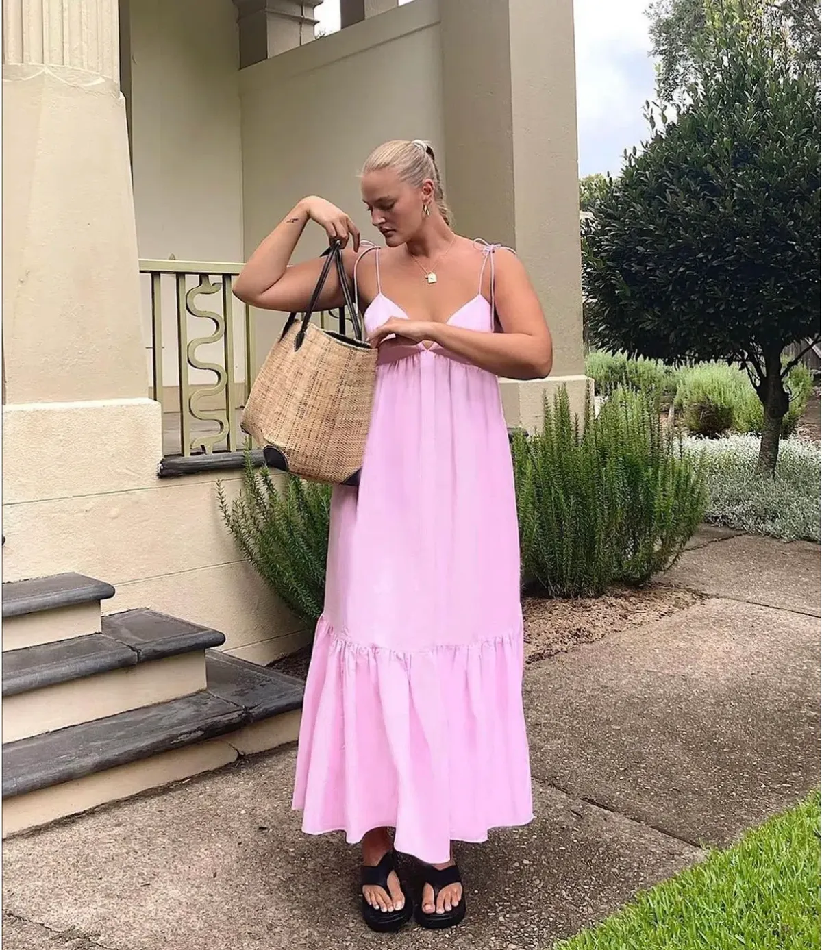 Steele Leonora Maxi Dress Pink Size M / Au 10 - Image 2