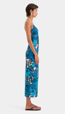 Sir the Label Camellia Midi Dress Blue Flora Print Size 0 (AU 6) for rent on The Volte - image 5