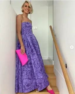 Leo Lin Nora Bustier Maxi Dress in Lavender Size AU 16 for rent on The Volte - image 5