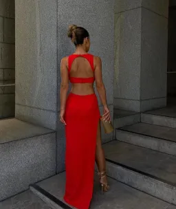 Effie Kats Eniko Gown Red Size M / AU 10 for rent on The Volte - image 2