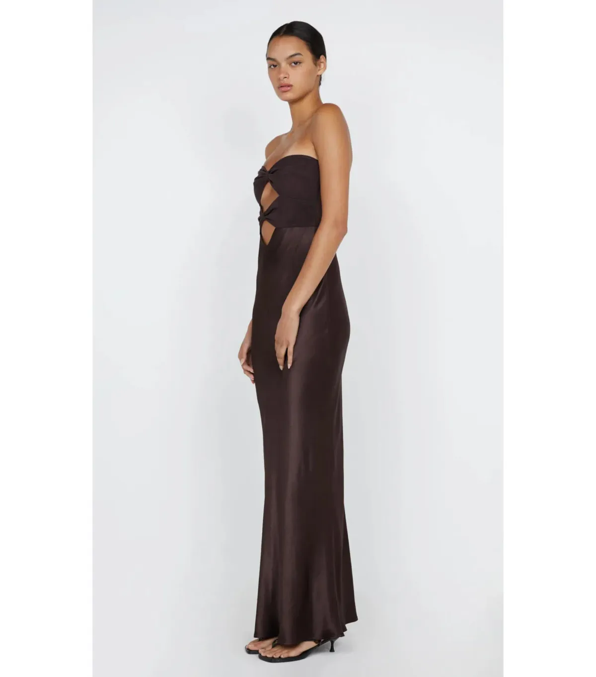 Bec & Bridge Halle Strapless Dress Chocolate Size AU 6 - Image 2