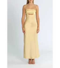 Bec & Bridge Carrie Maxi Dress Yellow Champagne Size AU 6 for rent on The Volte - image 1