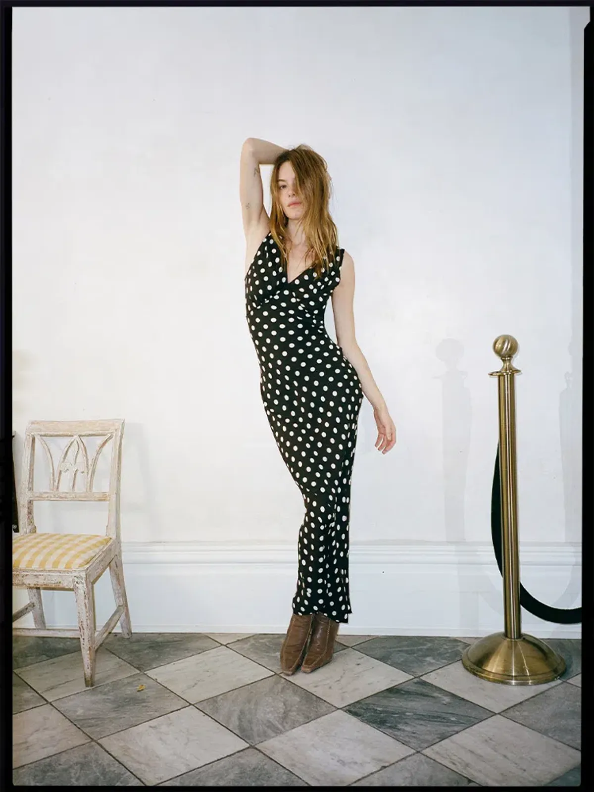 Realisation Par The Delphine Silk Maxi Dress in Midnight Spot Size M / AU 10 - Image 4