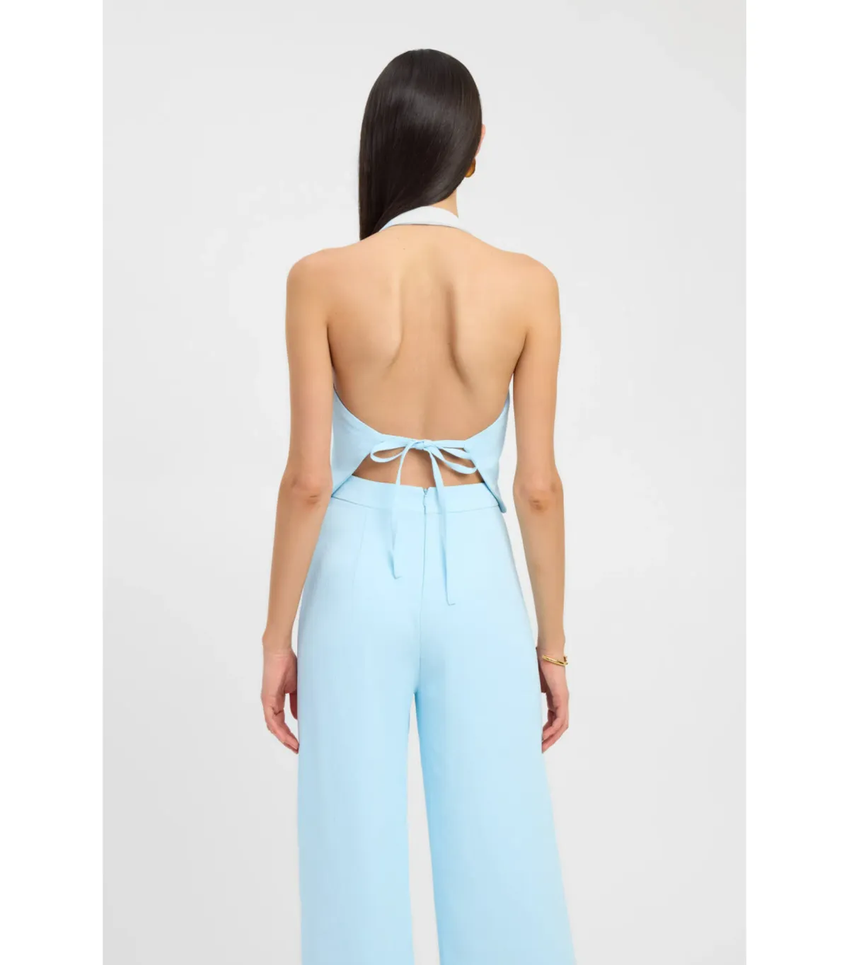 Kookai Oyster Backless Vest and Willow Pants Cloud Blue Size AU 6 - Image 3