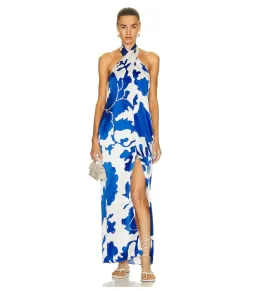 SIR The Label Esme Halter Dress in Merce Abstract Print Size 0 / AU 6 for rent on The Volte - image 1