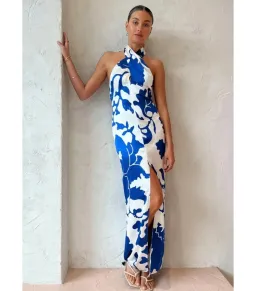 SIR The Label Esme Halter Dress in Merce Abstract Print Size 0 / AU 6 for rent on The Volte - image 2