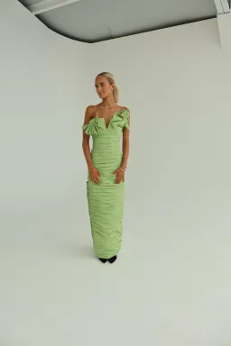Rachel Gilbert Jensen Gown Pistachio Size AU 10  for rent on The Volte - image 8