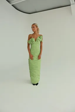Rachel Gilbert Jensen Gown Pistachio Size AU 10  for rent on The Volte - image 7