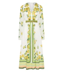 Aje Secret Border Print Midi Dress in Garden Peony Size AU 16 for rent on The Volte - image 4