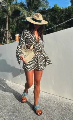 Shona Joy Sana Silk Shirt Tie Mini Dress Bone/Chocolate Size 8 for rent on The Volte - image 5