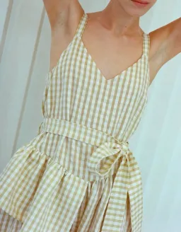 Sarah Jane Clark Bobo Dress Marigold Gingham Size 6 for rent on The Volte - image 5