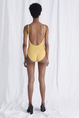 Aje Emma Logo Bodysuit Yellow Size 8 for rent on The Volte - image 3