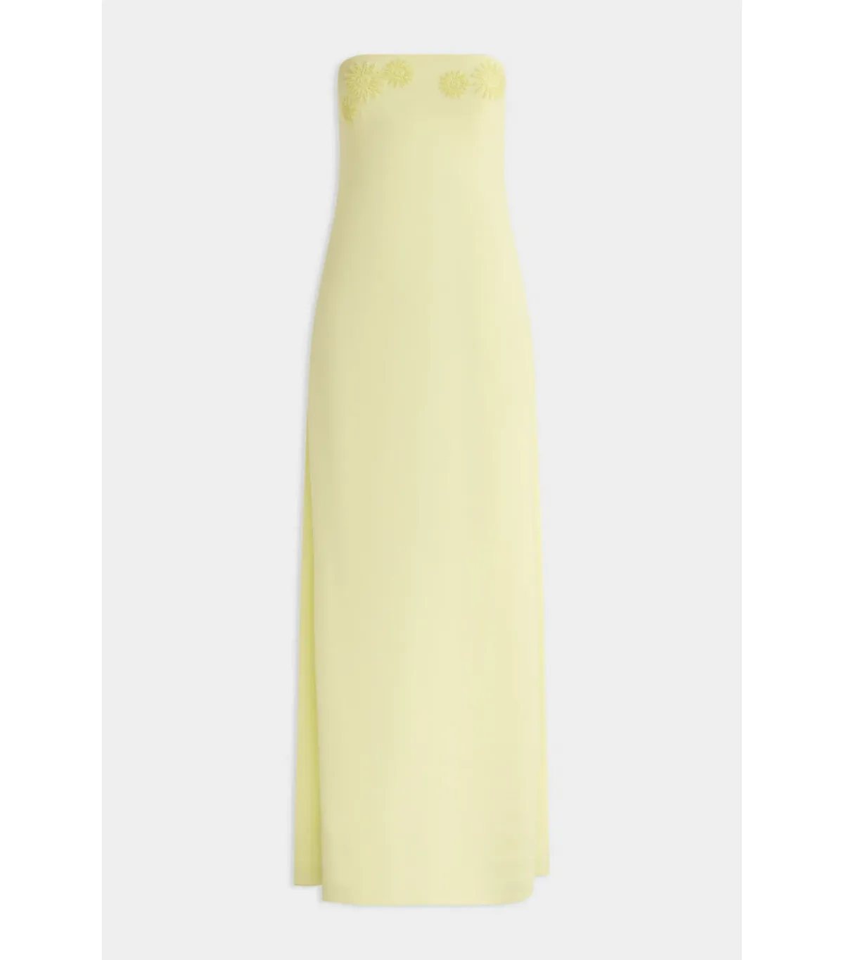 Venroy Beaded Strapless Maxi Dress in Pastel Yellow Size AU 8 - Image 5