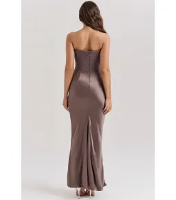 House Of CB Strapless Corset Maxi Dress Smoke Size AU 8 for rent on The Volte - image 3