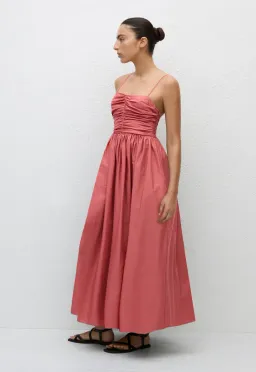Matteau Gathered Bodice Dress in Rose Size 2 / AU 8 for rent on The Volte - image 2
