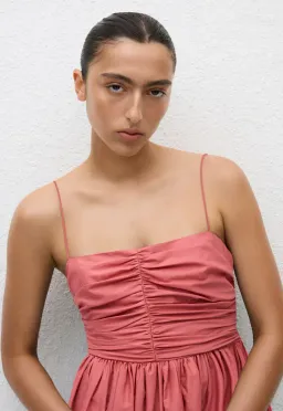 Matteau Gathered Bodice Dress in Rose Size 2 / AU 8 for rent on The Volte - image 3