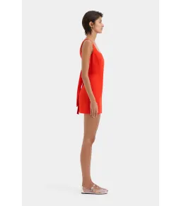 Sir the Label Iris Tie Mini Dress in Scarlet Red Size 1 / AU 8 for rent on The Volte - image 5