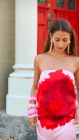 Suboo Emilia Bustier Maxi Dress Pink Floral Size 8 for rent on The Volte - image 3