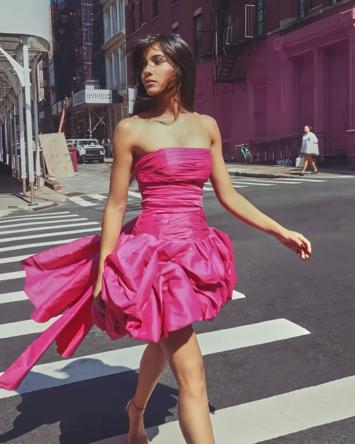 Aje Piacere Bubble Hem Mini Dress Fuchsia Size S / AU 8 - Image 4