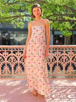 Aston Studio Lucie Dress in Hana Check Print Size AU 16 for rent on The Volte - image 1