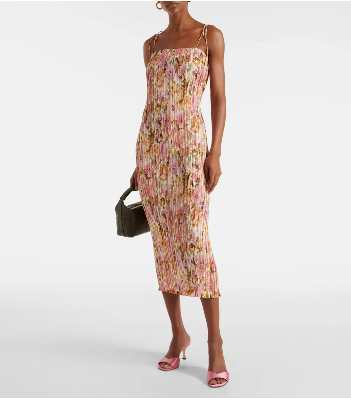 Zimmermann Golden Pleated Slip Dress in Pink Rose Size 2 / AU 12 - Image 1