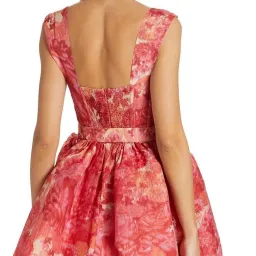 Zimmermann High Tide Mini Dress Pink Ikat Floral Size 1 / AU 10 for rent on The Volte - image 2