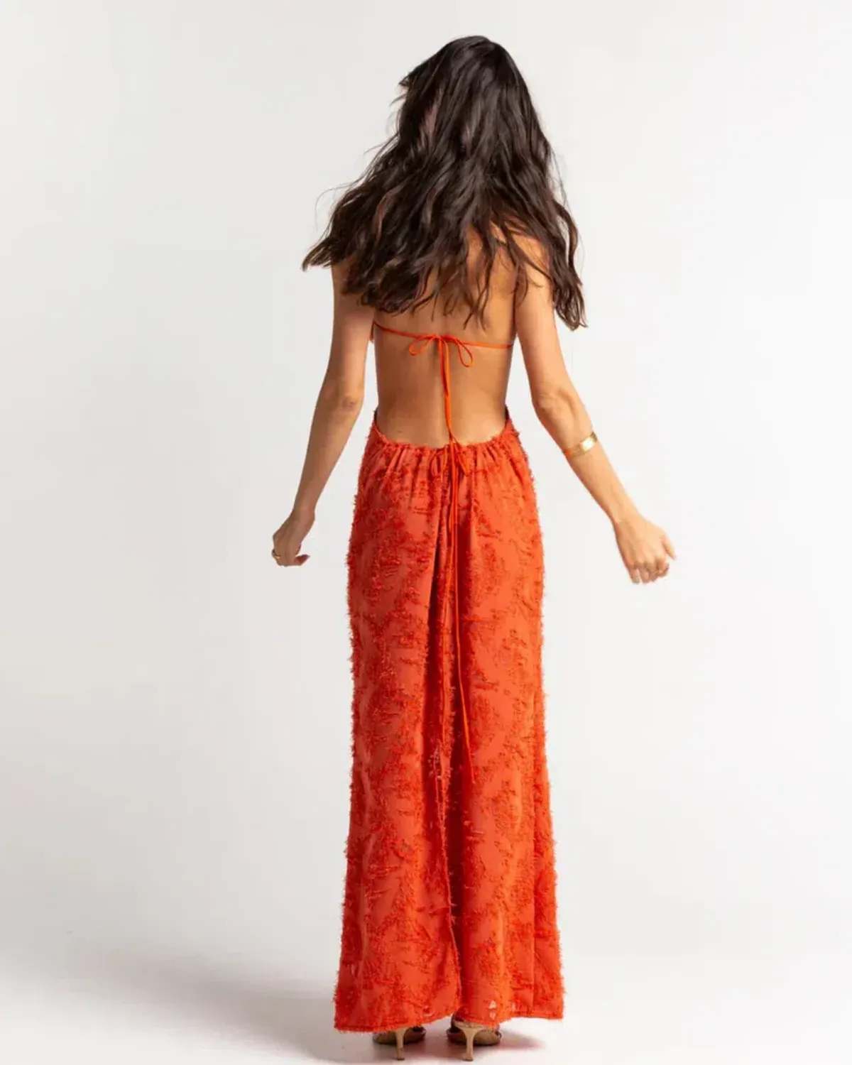 Arcina Ori Kara Maxi Dress Burnt Orange Size XS / AU 6 - Image 3