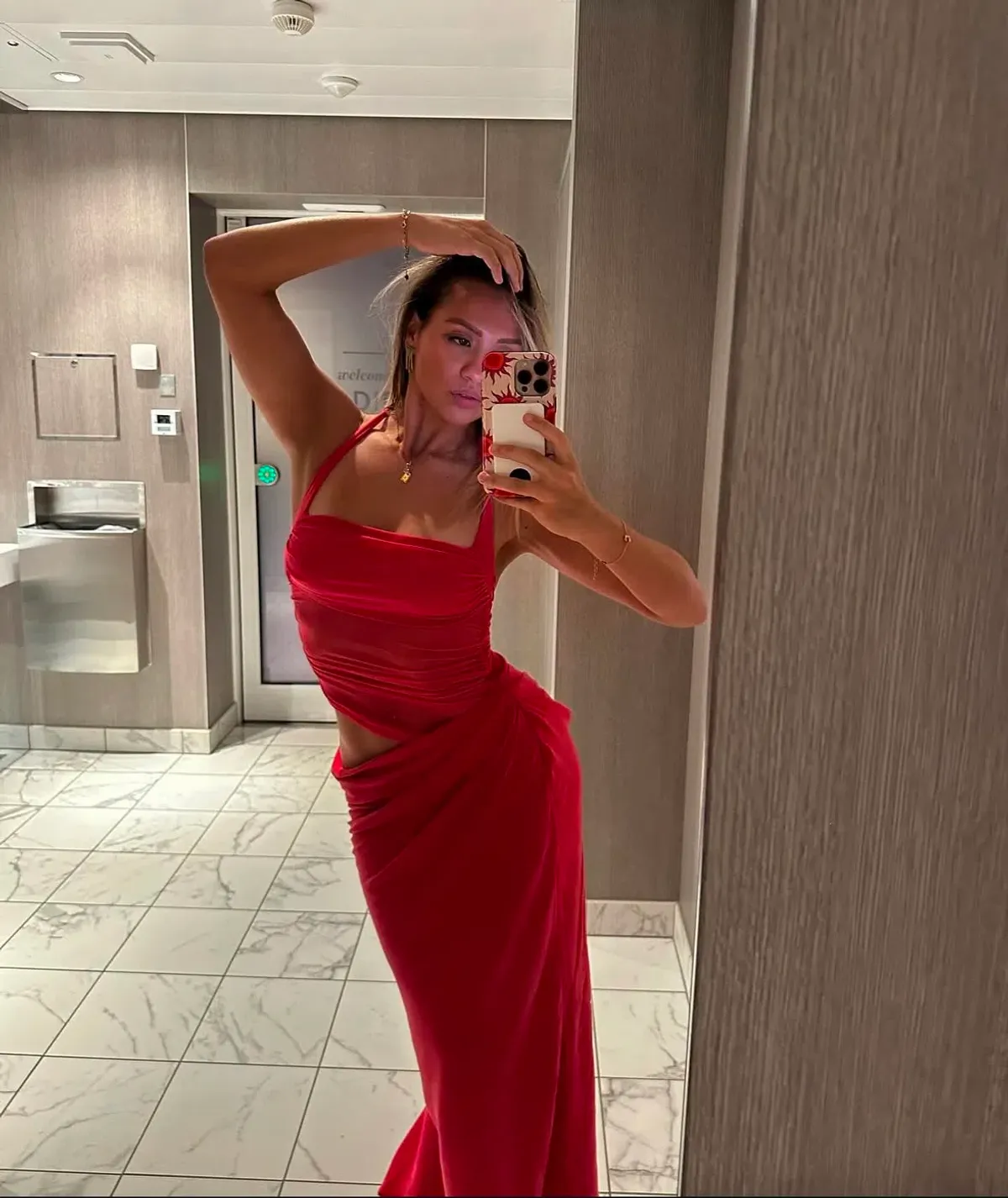 Benni Gina Halter Maxi Dress Watermelon Size AU 6  - Image 8