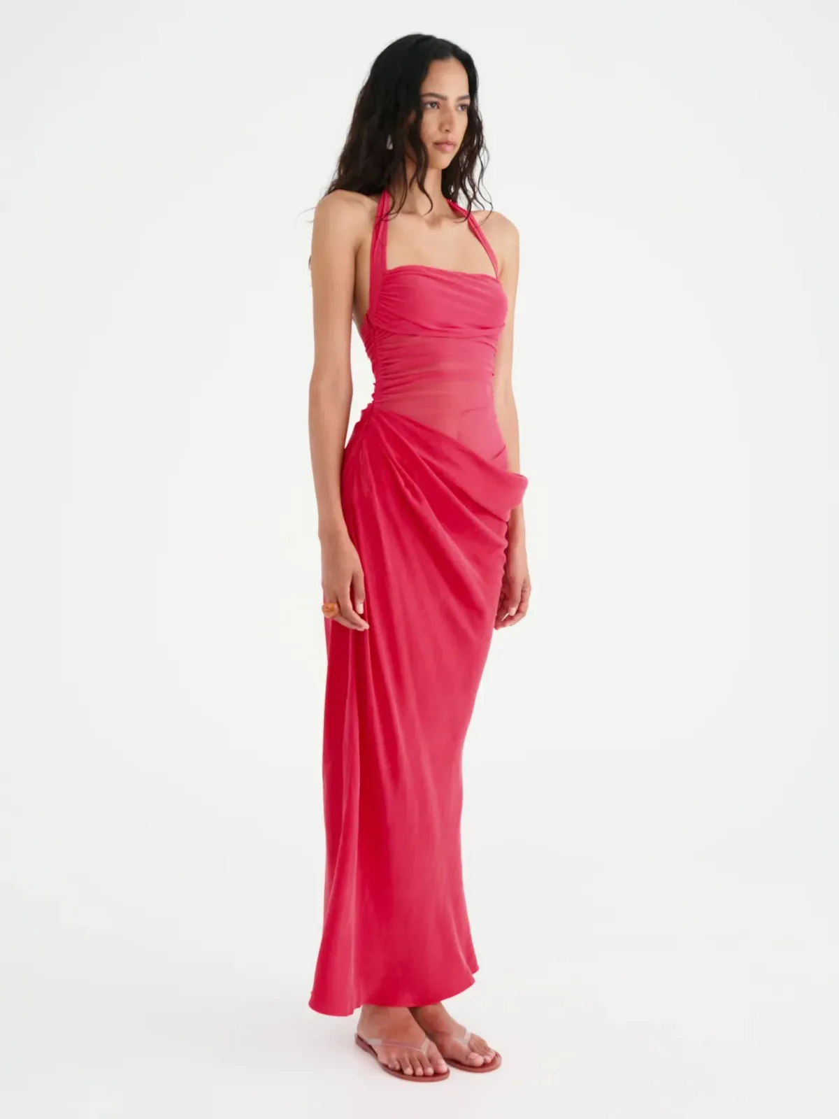 Benni Gina Halter Maxi Dress Watermelon Size AU 6  - Image 2
