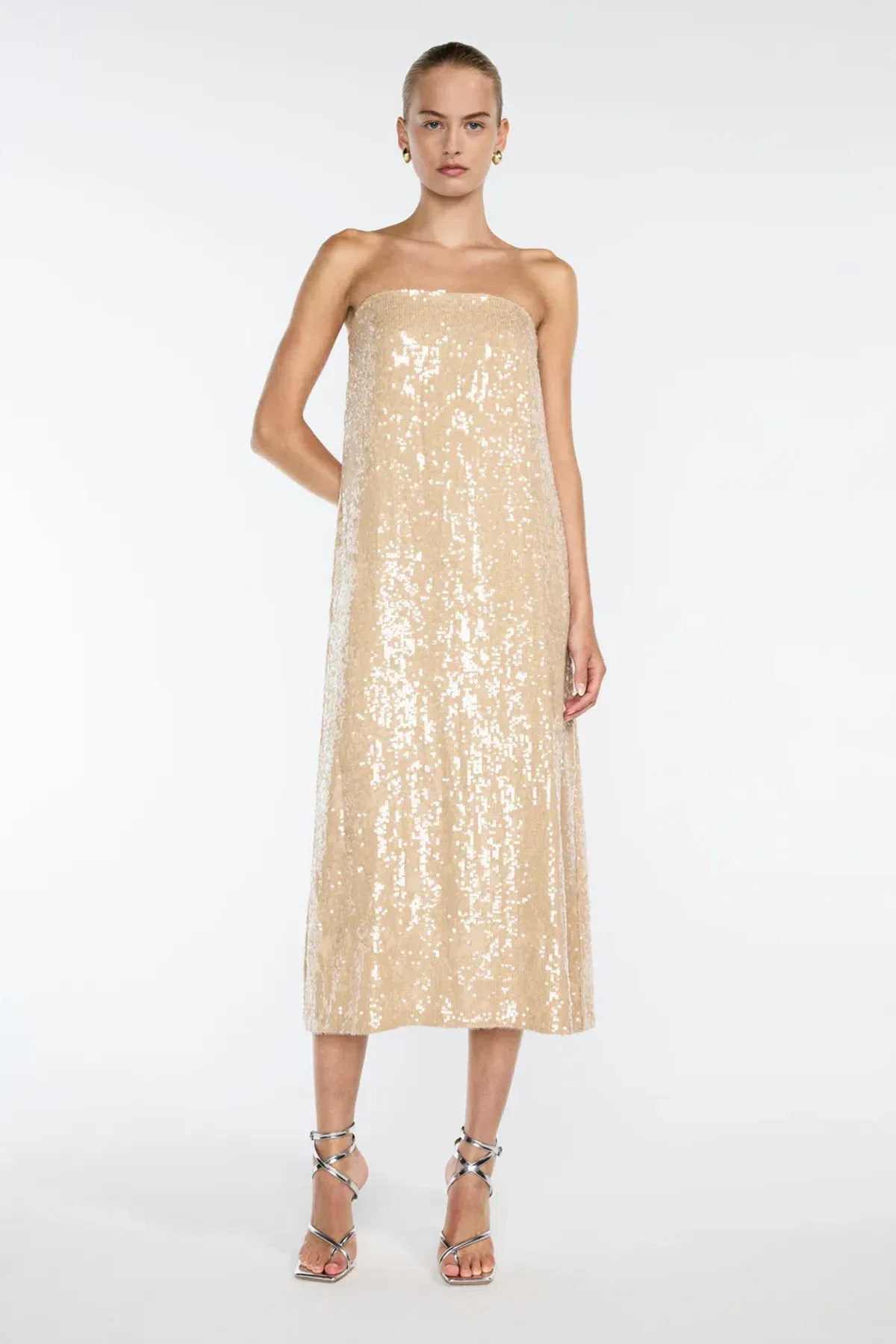 Manning Cartell Light Angles Strapless Dress Gold Size S / AU 8 - Image 1