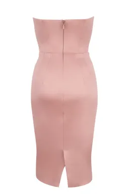 House of CB Emilia Satin Strapless Corset Dress Blush Size M / AU 10 for rent on The Volte - image 10