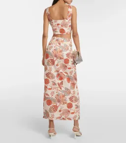 Sir the Label Noemi Linen Midi Skirt Desert Wildflower Size 3 / AU 12 for rent on The Volte - image 2