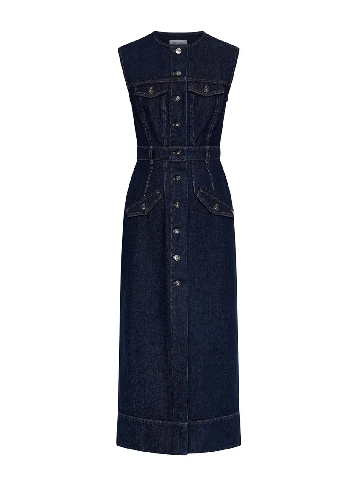 Anna Quan Paige Denim Dress Indigo Size AU 12  - Image 7
