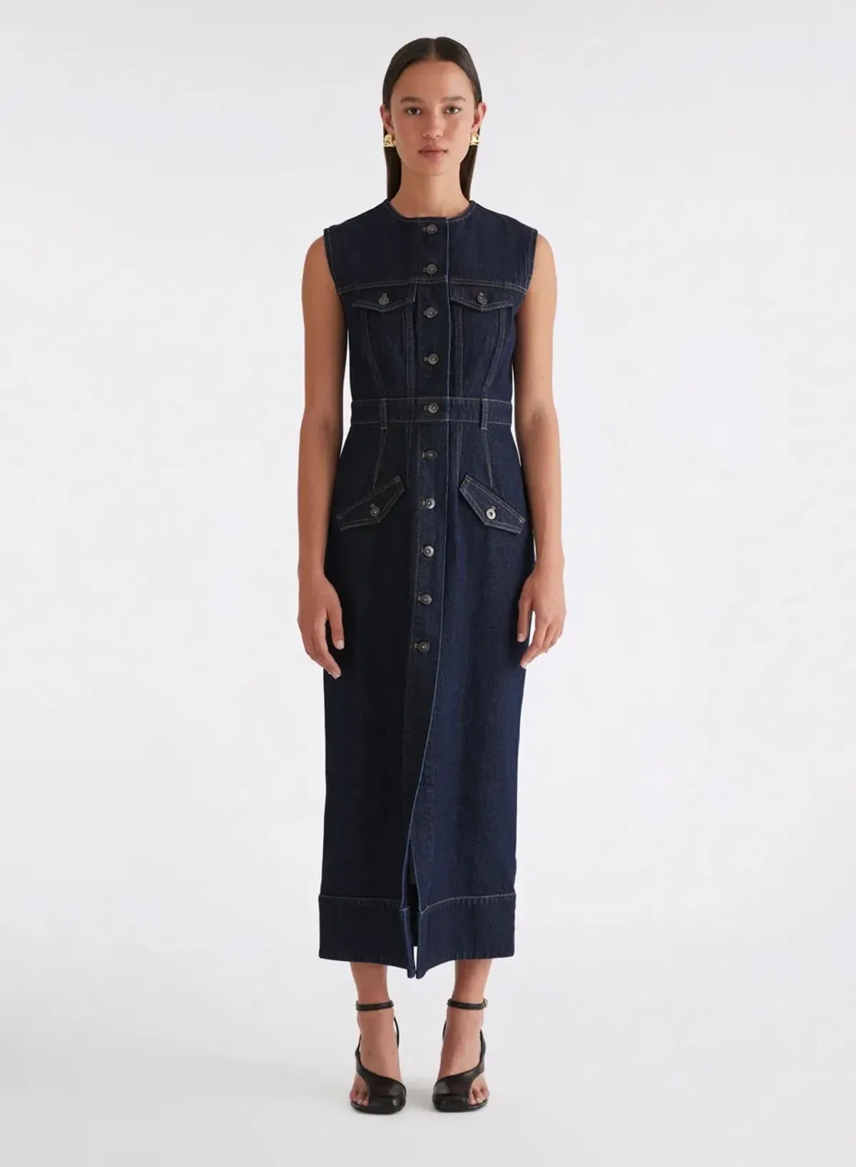 Anna Quan Paige Denim Dress Indigo Size AU 12  - Image 1