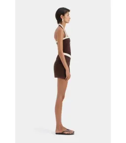 Sir The Label Jacques Mini Dress Chocolate Size 1 / AU 8  for rent on The Volte - image 2