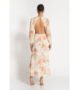 Sofia The Label Sara Open Back Midi Dress Rose White Size AU 8 for rent on The Volte - image 3