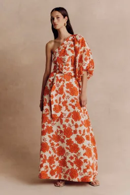 Hansen and Gretel Carmen One Shoulder Floral Maxi Dress Wild Flower Size M / AU 12 for rent on The Volte - image 1