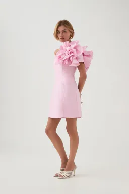 Aje Florence Mini Dress Lilac Blush Size 12 for rent on The Volte - image 4
