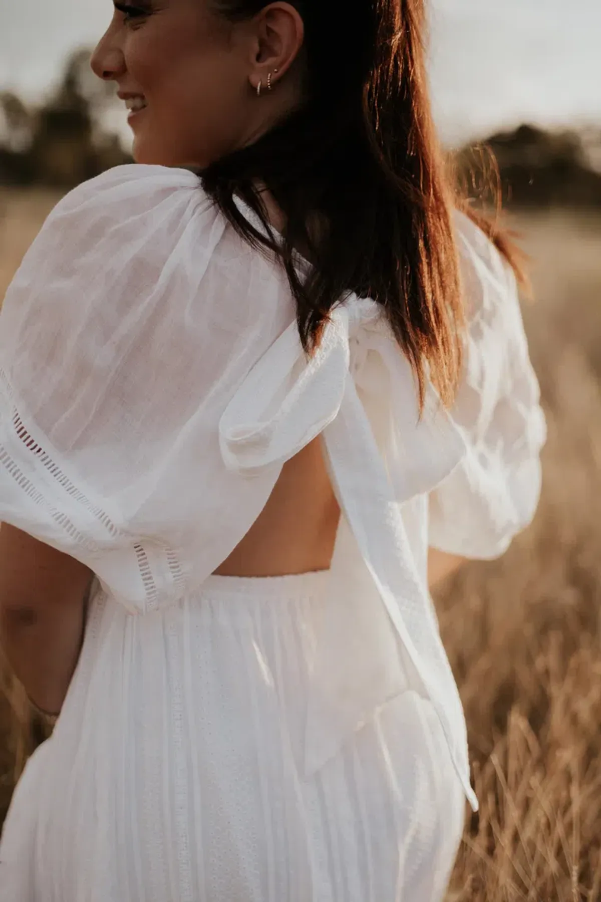 Joslin Studio Julianna Linen Ramie Maxi Dress Optical White Size 8 - Image 4